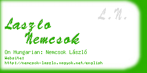 laszlo nemcsok business card