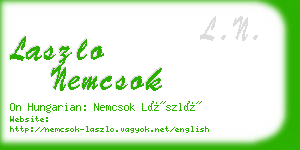 laszlo nemcsok business card